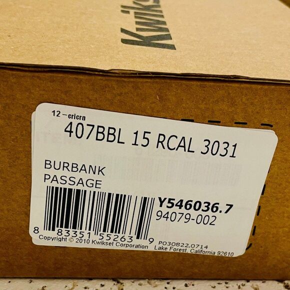 Kwikset Burbank Passage Door Lever Set 407BBL 15 - Picture 9 of 13